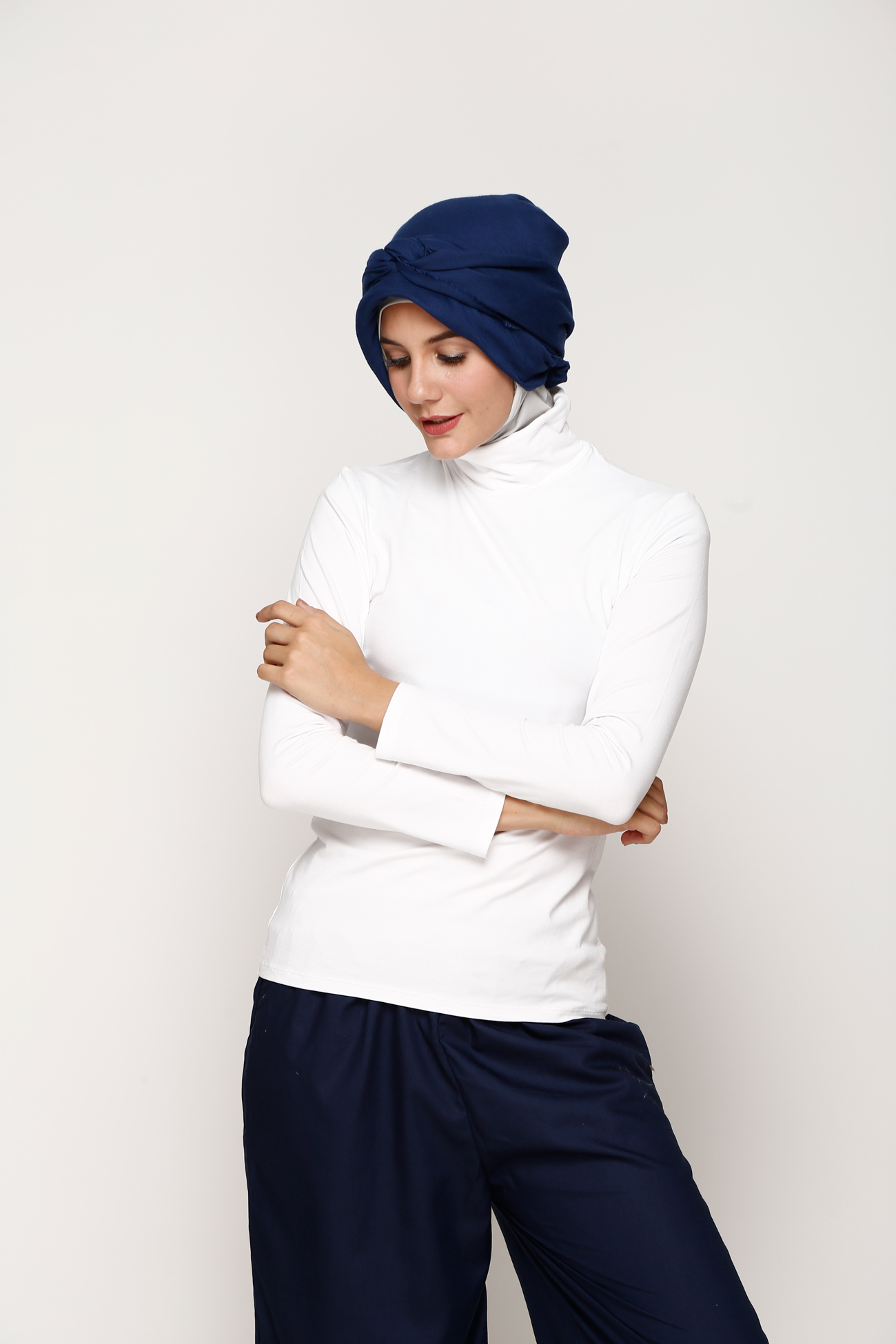 Turtle Neck – White – Hijab Twiko
