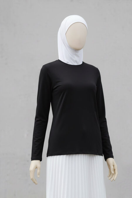 Round Neck Manset - Black