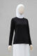 Round Neck Manset - Black
