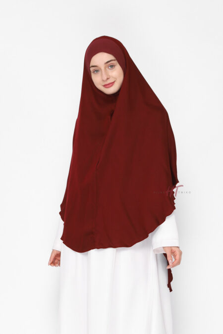 Fathimah Khimar Medium - Maroon