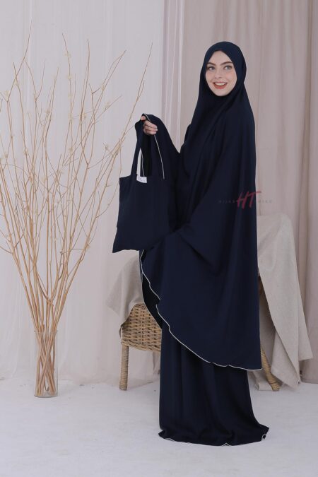 Mukena Dagu Rayon - Navy