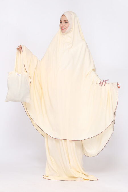 Mukena Dagu Rayon - White Smoke