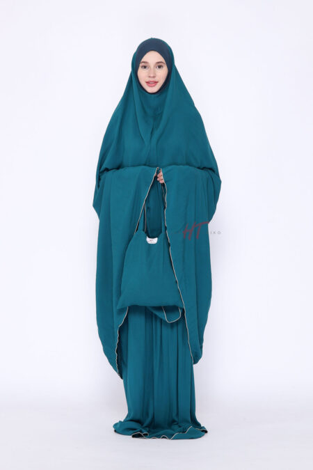 Mukena Dagu Rayon - Bottle Green