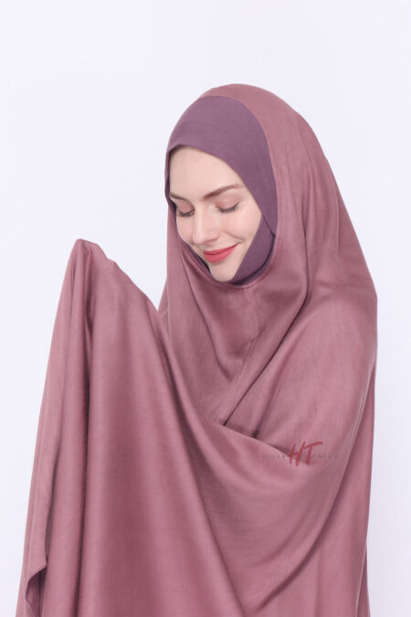 Mukena Dagu Rayon Satin - Dusty Rose