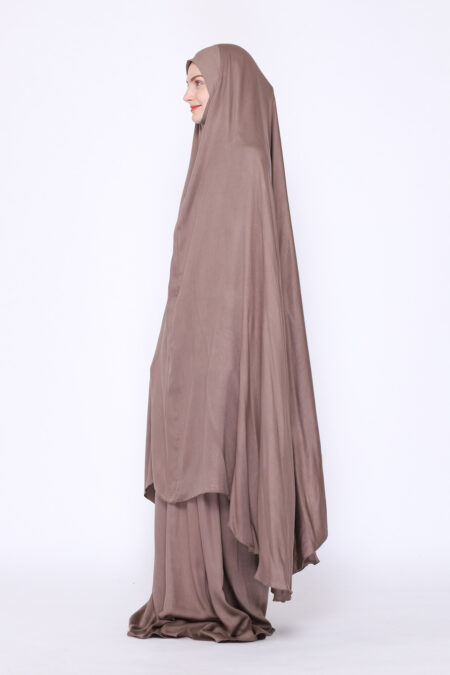 Mukena Dagu Rayon Satin - Sable